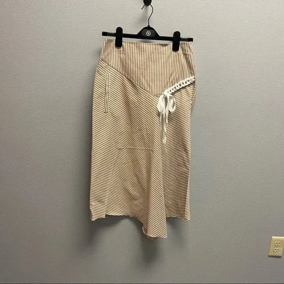 Tibi "Kaia Striped Lanyard" Skirt