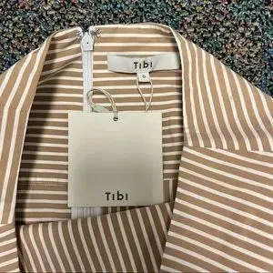 Tibi "Kaia Striped Lanyard" Skirt