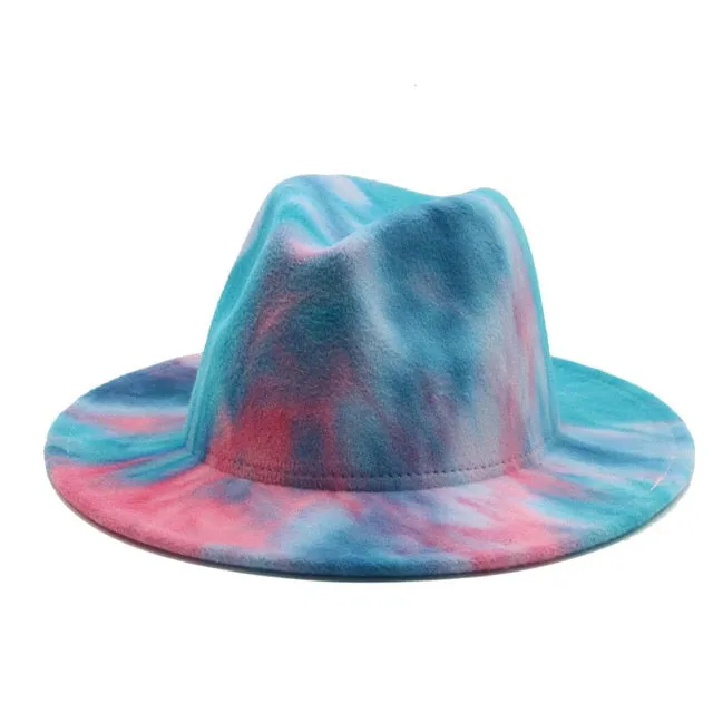 Tie dye Fedora