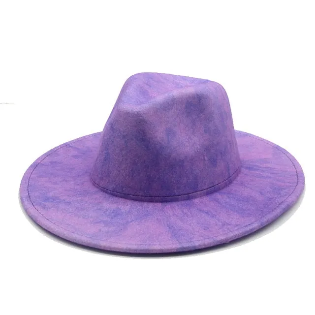 Tie dye Fedora