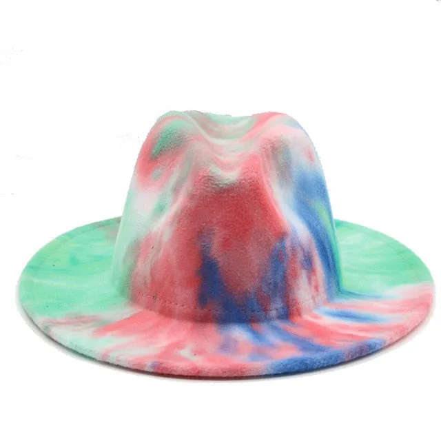 Tie dye Fedora
