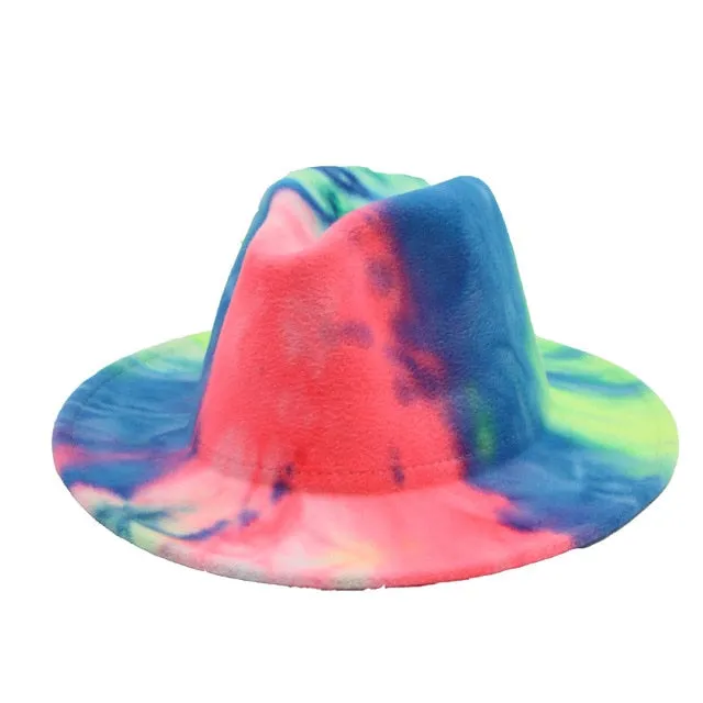 Tie dye Fedora
