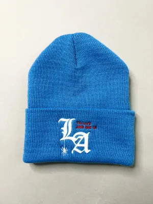 To live and Die in LA Beanie in Blue