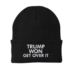 Trump Won Get Over It Embroidered Beanie