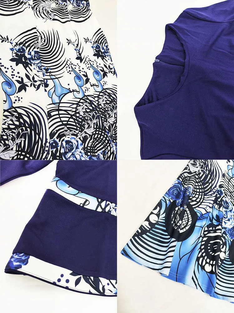 Two Piece Asymmetrical Top Maxi Skirts