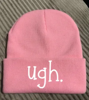 Ugh, Pink, Beanie Cuffed Winter Hat