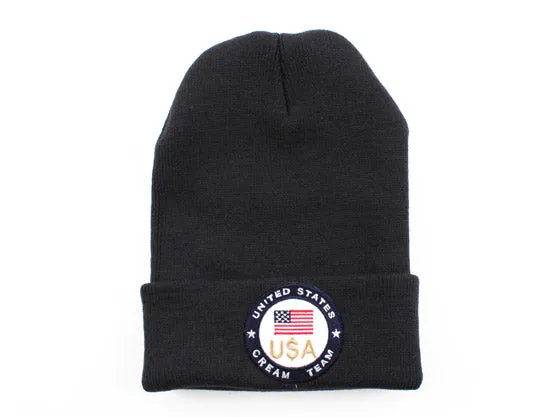 United States CREAM TEAM Beanies (Black)