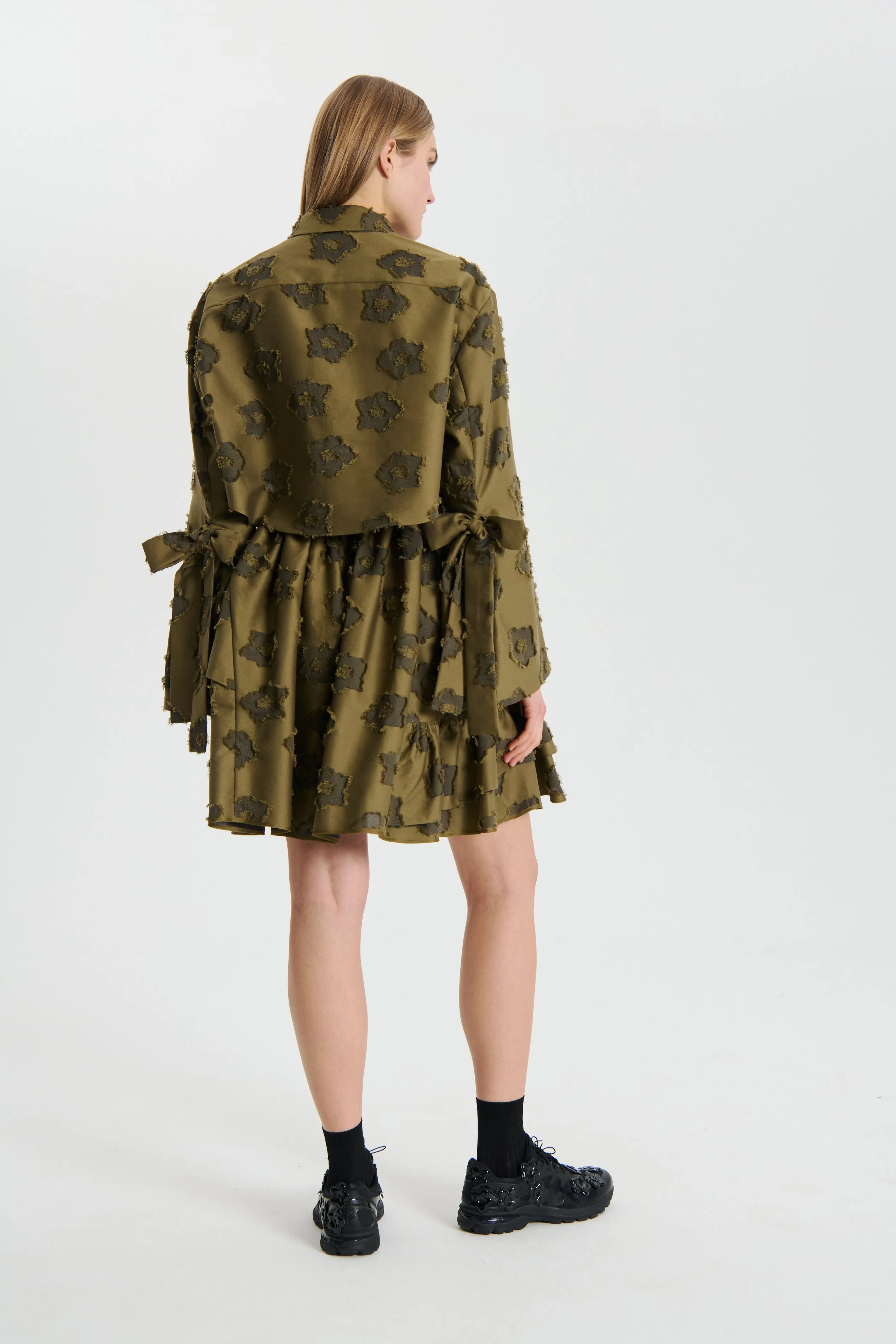 VANILLA | SKIRT ARPINA FIL-COUPE | OLIVE