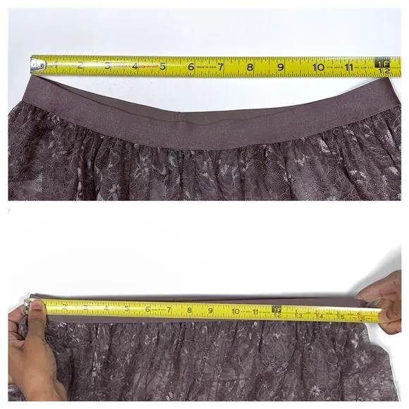 Victoria’s Secret Floral Lace Floral Midi Length Skirt Womens Medium Purple