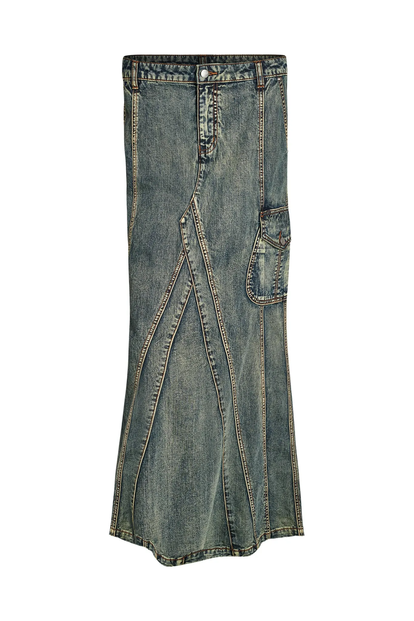 WESTIN SKIRT - BLUE : VINTAGE WASH