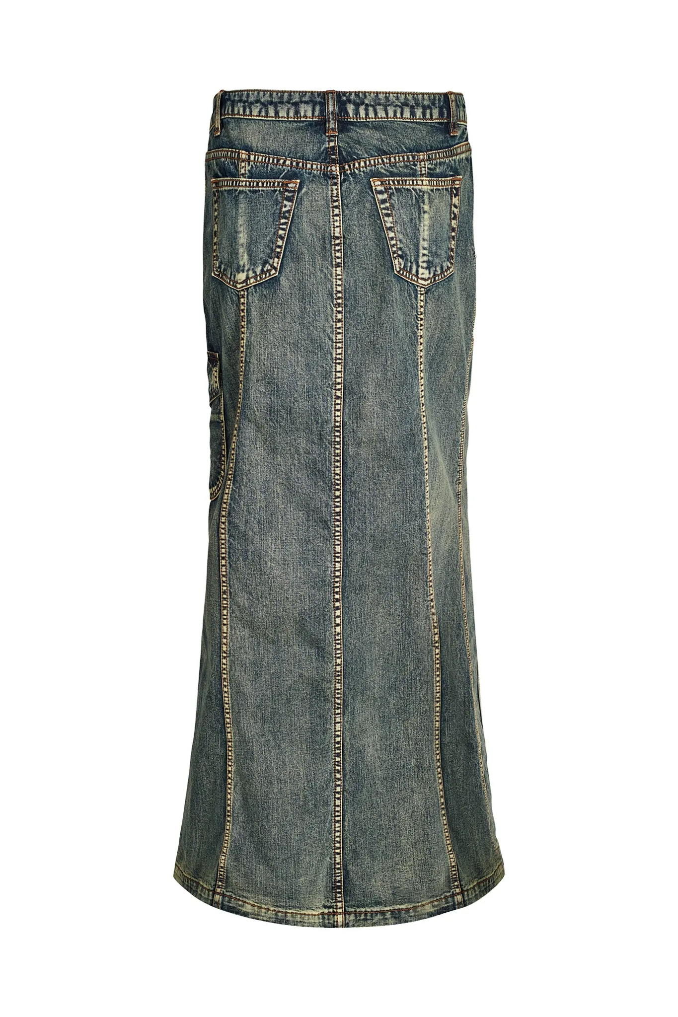 WESTIN SKIRT - BLUE : VINTAGE WASH
