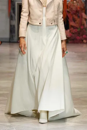 White Faille Ball Skirt