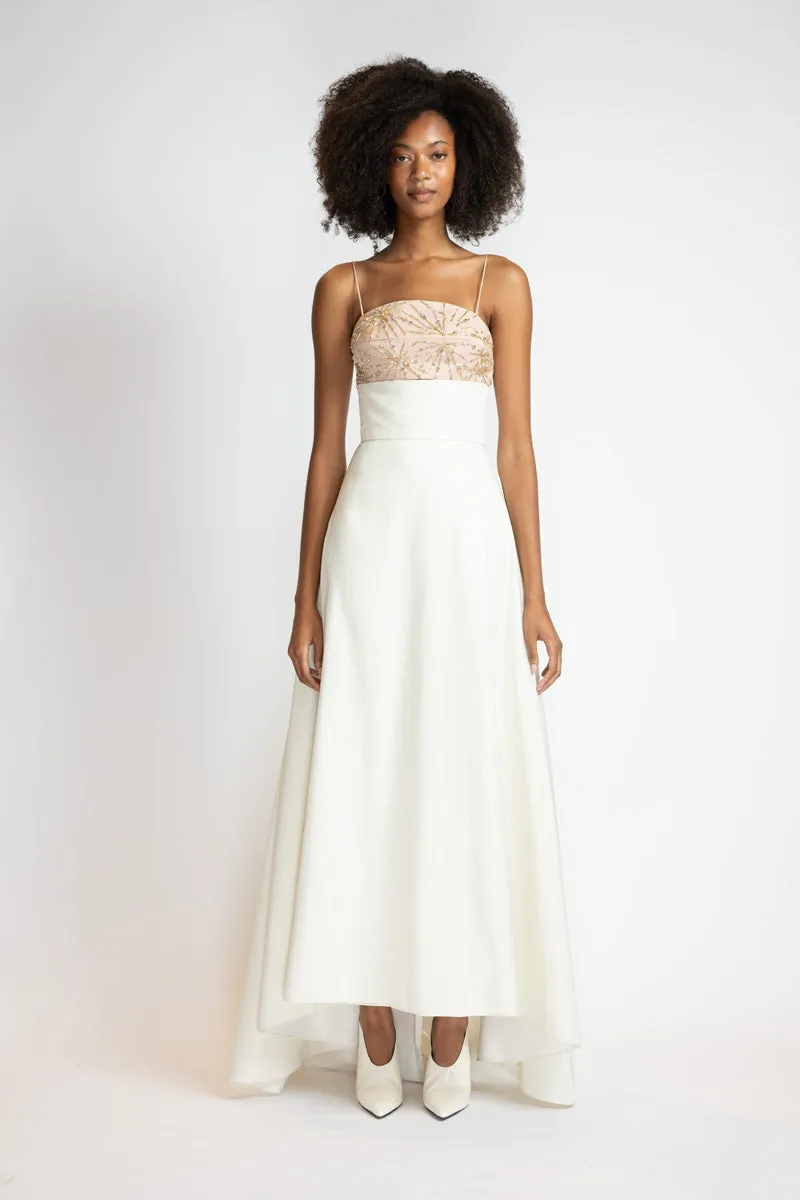 White Faille Ball Skirt