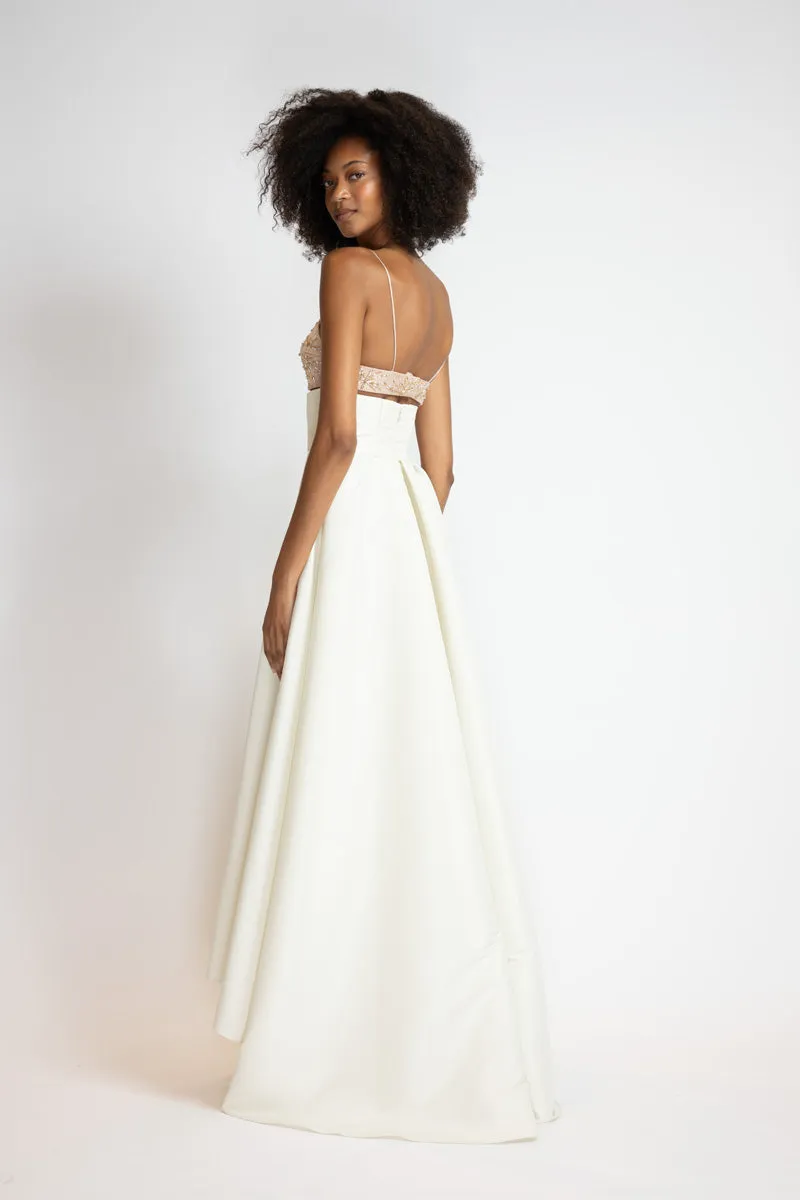 White Faille Ball Skirt