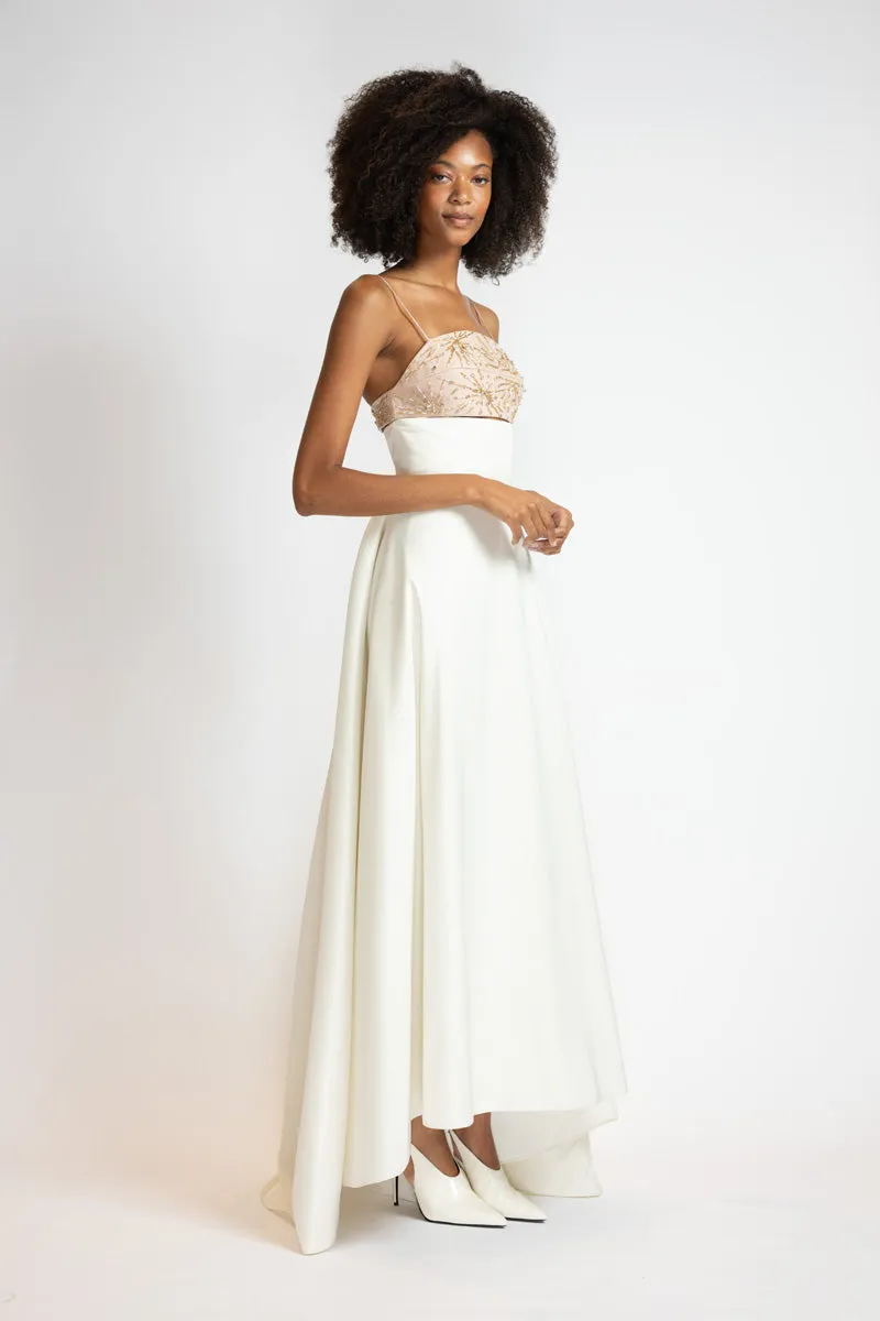 White Faille Ball Skirt