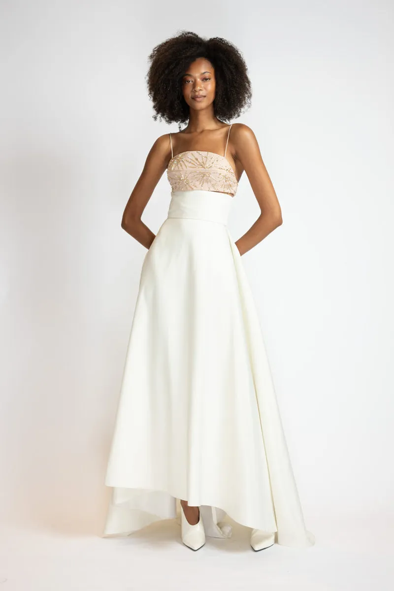 White Faille Ball Skirt