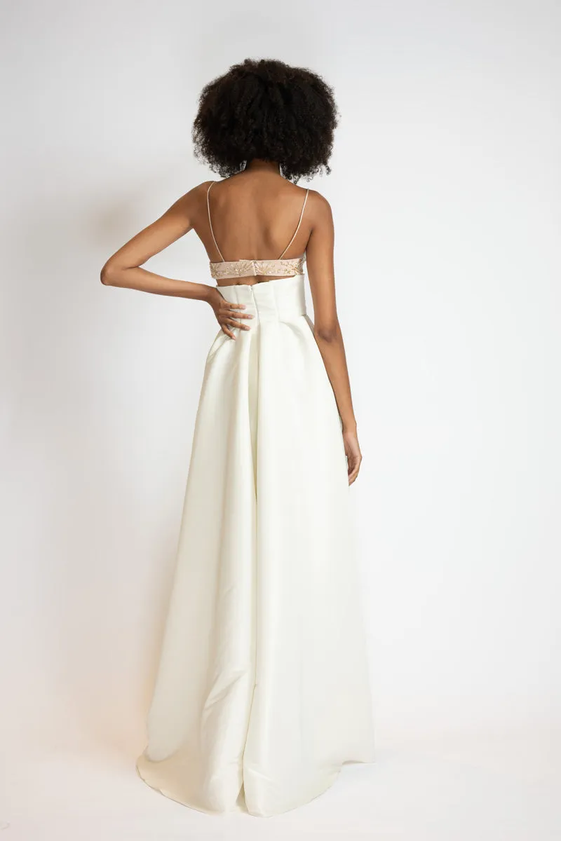White Faille Ball Skirt
