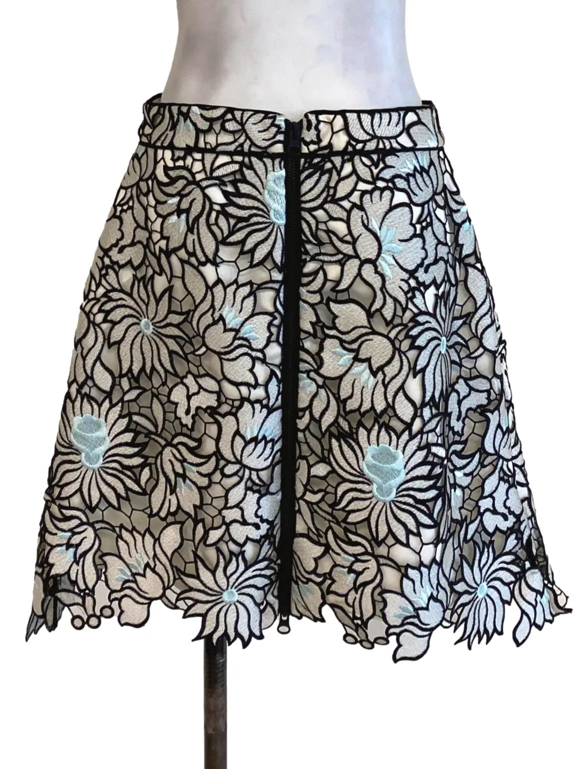 White Floral Skirt