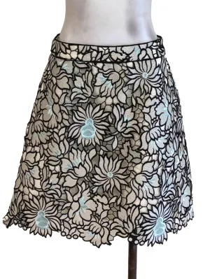 White Floral Skirt