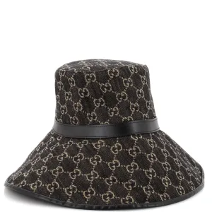 Wide Brim Hat GG Denim