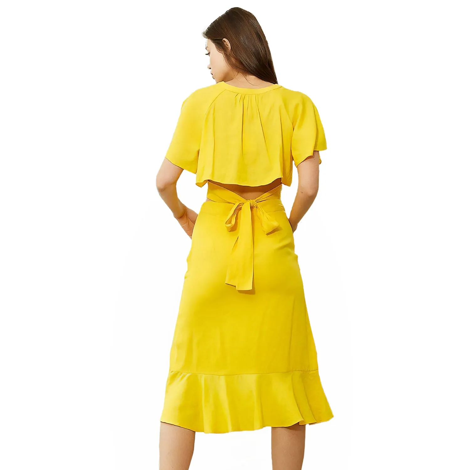 Women's Asymmetrical Hem Button Front Skirt