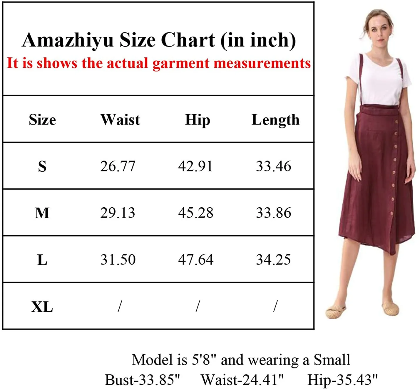 Womens Linen Button Front Maxi Skirts with Pockets Overalls Skirt