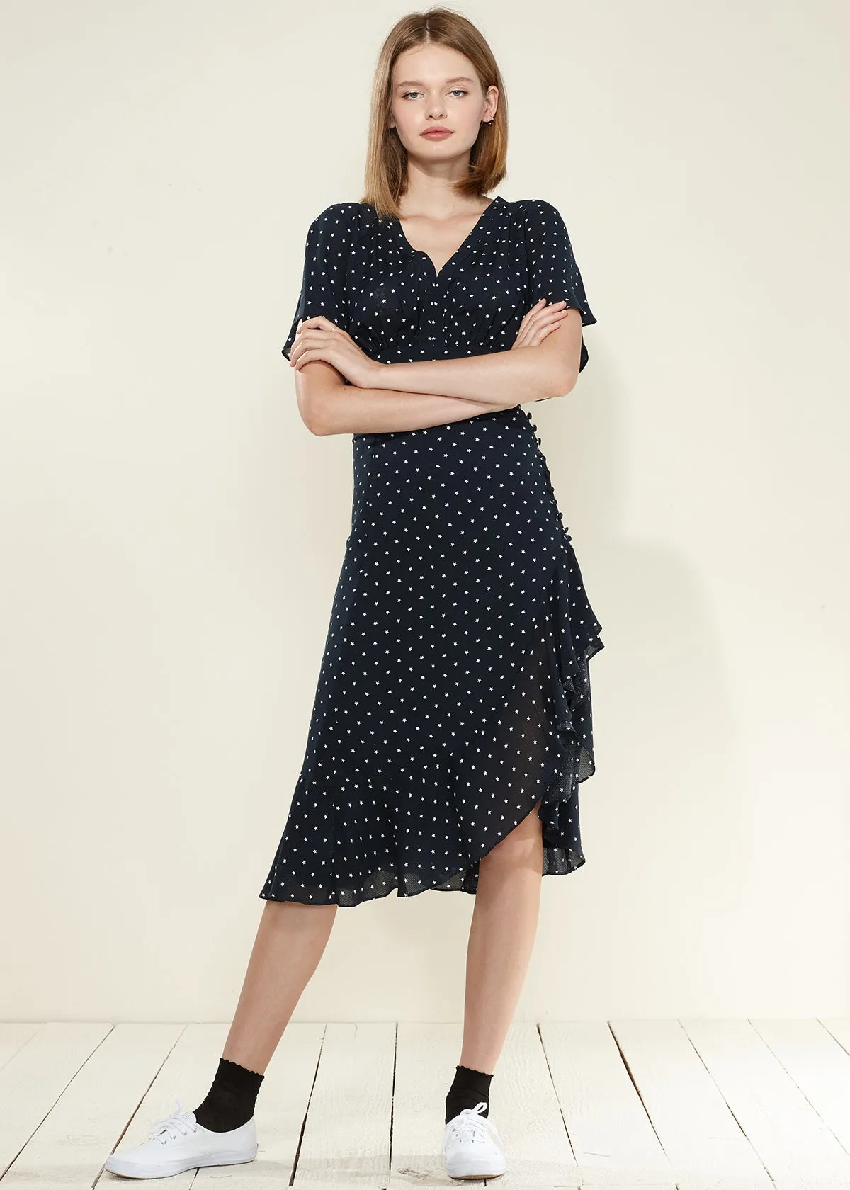 Women's Wrap Asymmetrical Midi Skirt
