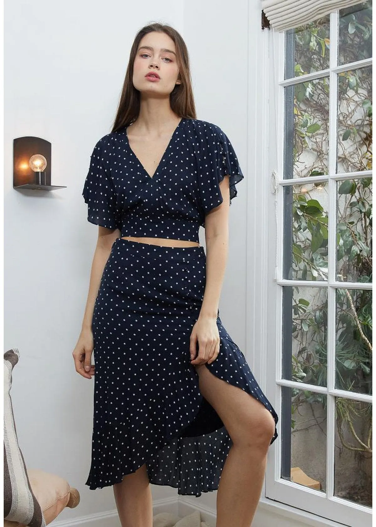 Women's Wrap Asymmetrical Midi Skirt