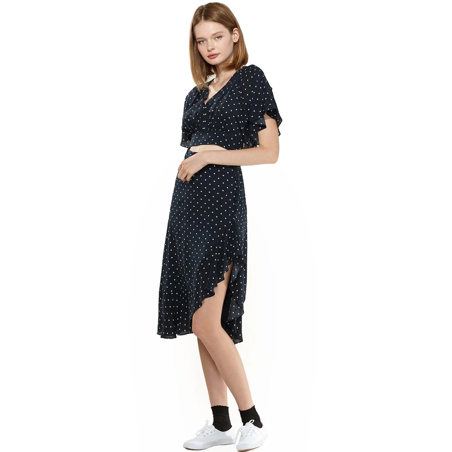 Women's Wrap Asymmetrical Midi Skirt