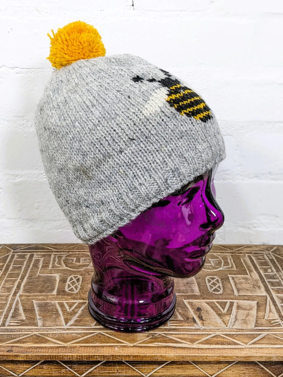 Wool Bee Bobble Hat