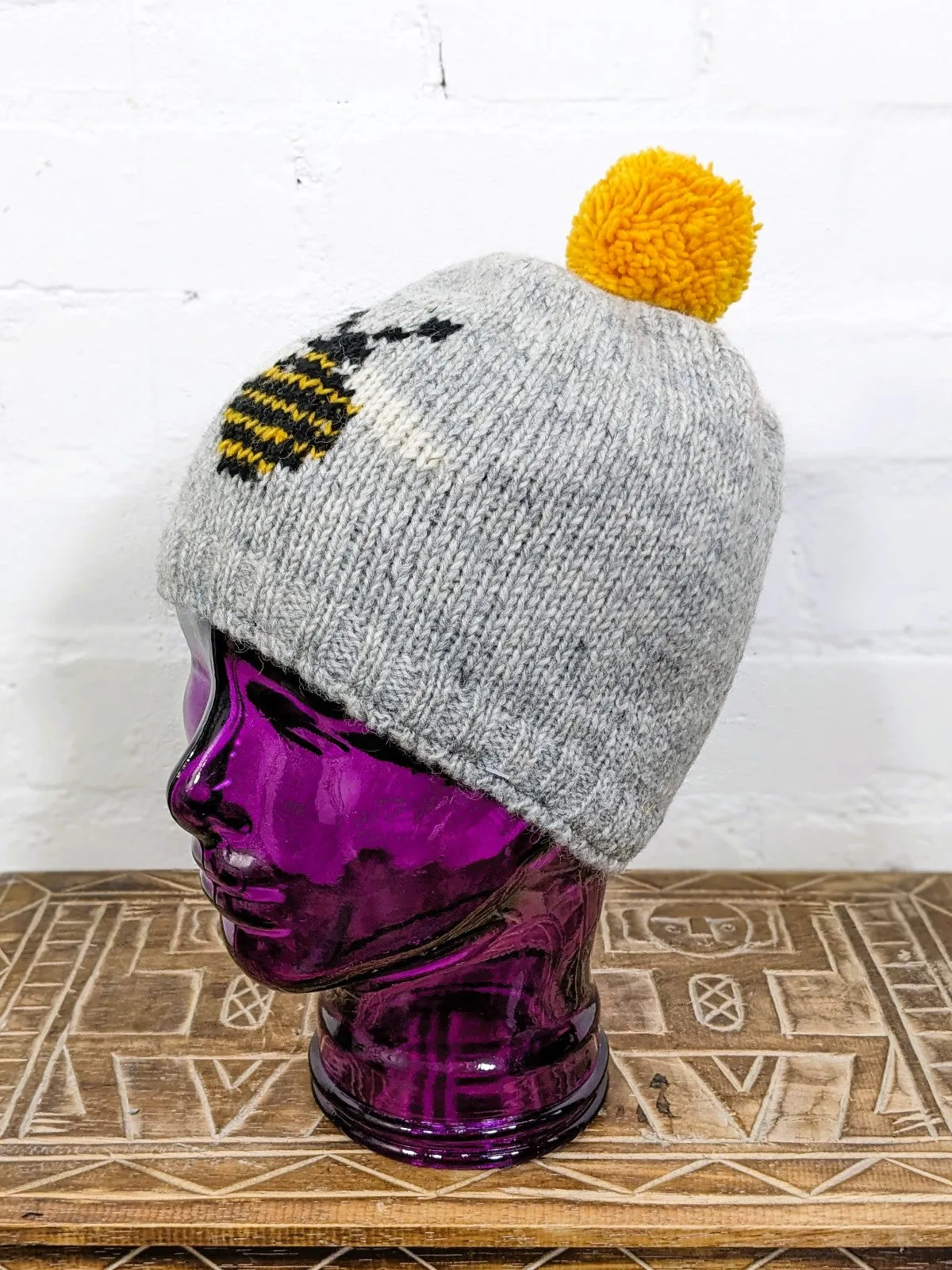 Wool Bee Bobble Hat