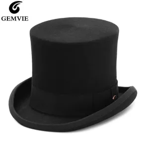 Wool Felt Top Hat Cylinder High Top Hat