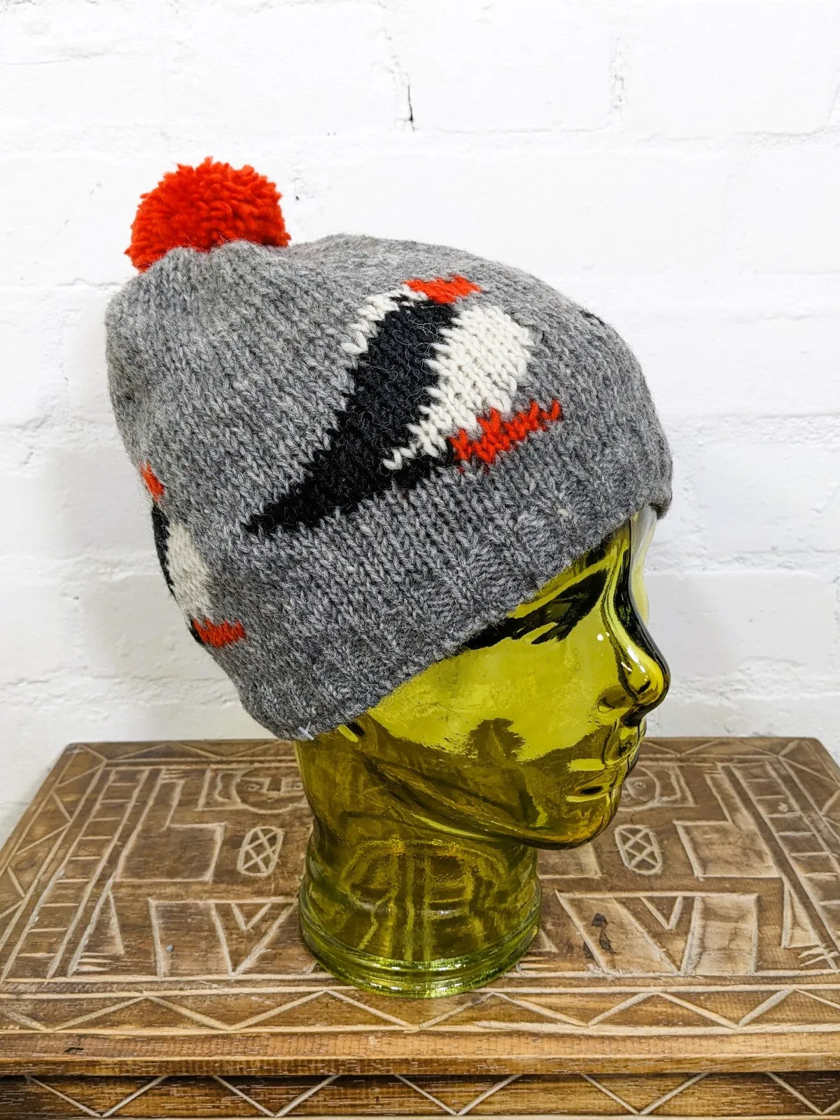 Wool Puffin Bobble Hat