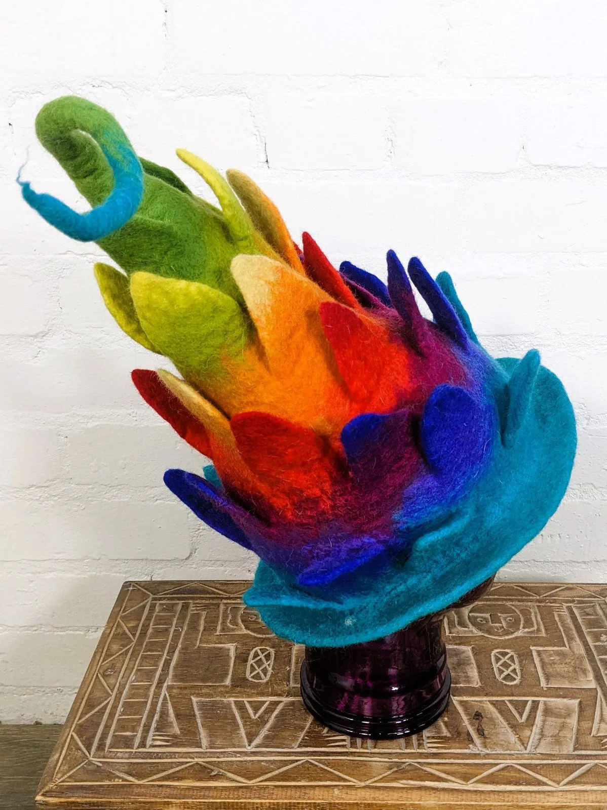 Wool Rainbow Hat