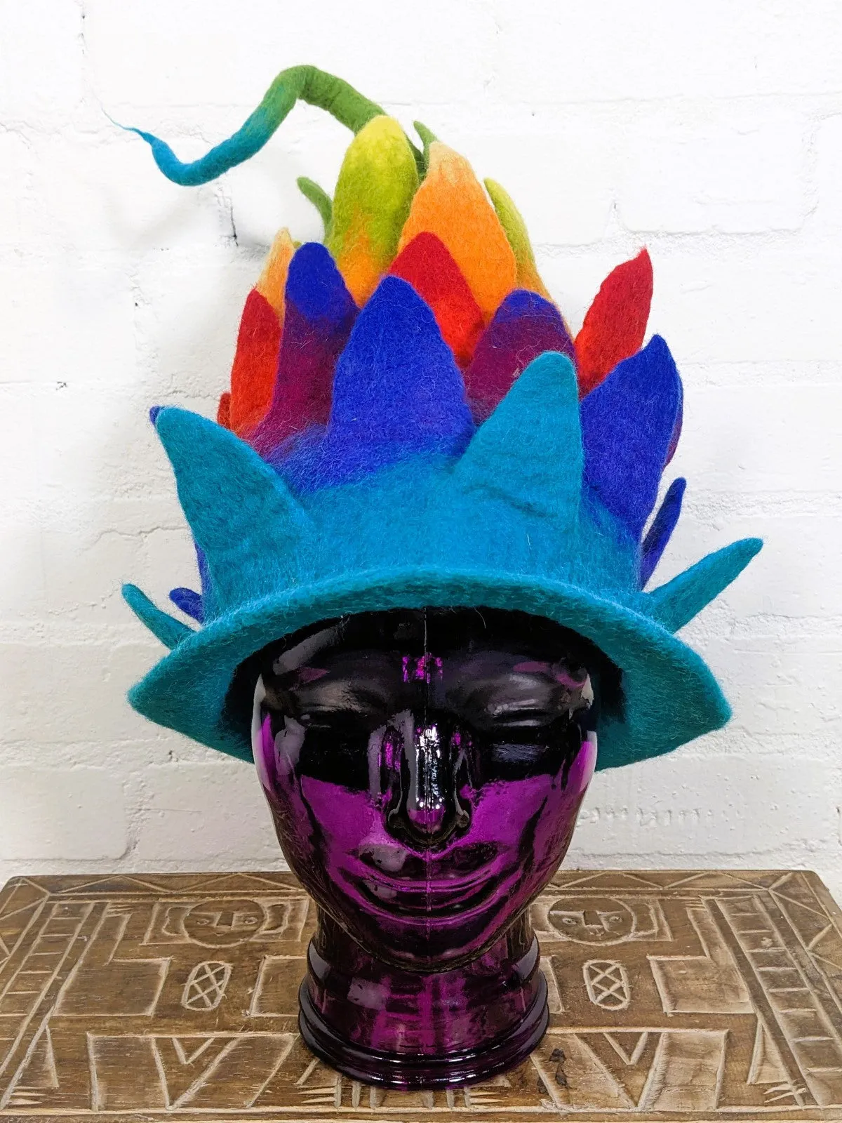 Wool Rainbow Hat