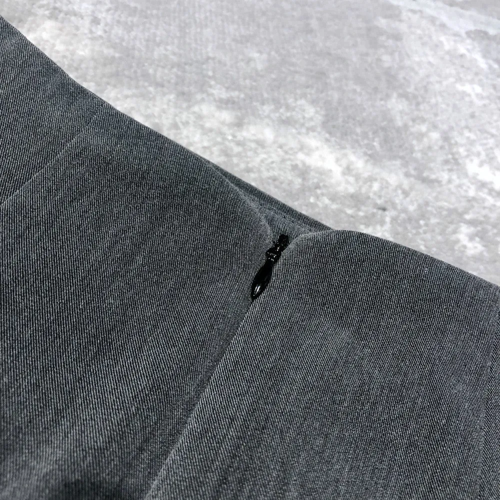 Wrapped Pleated Asymmetrical Split skirt