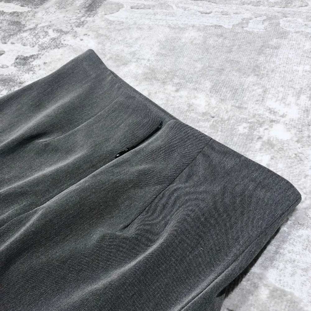 Wrapped Pleated Asymmetrical Split skirt